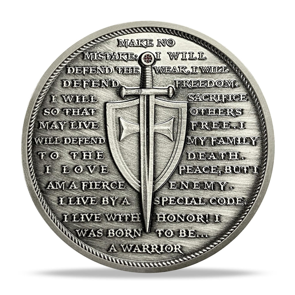 Knights Templar Warrior Standing Knight Challenge Coin mysite