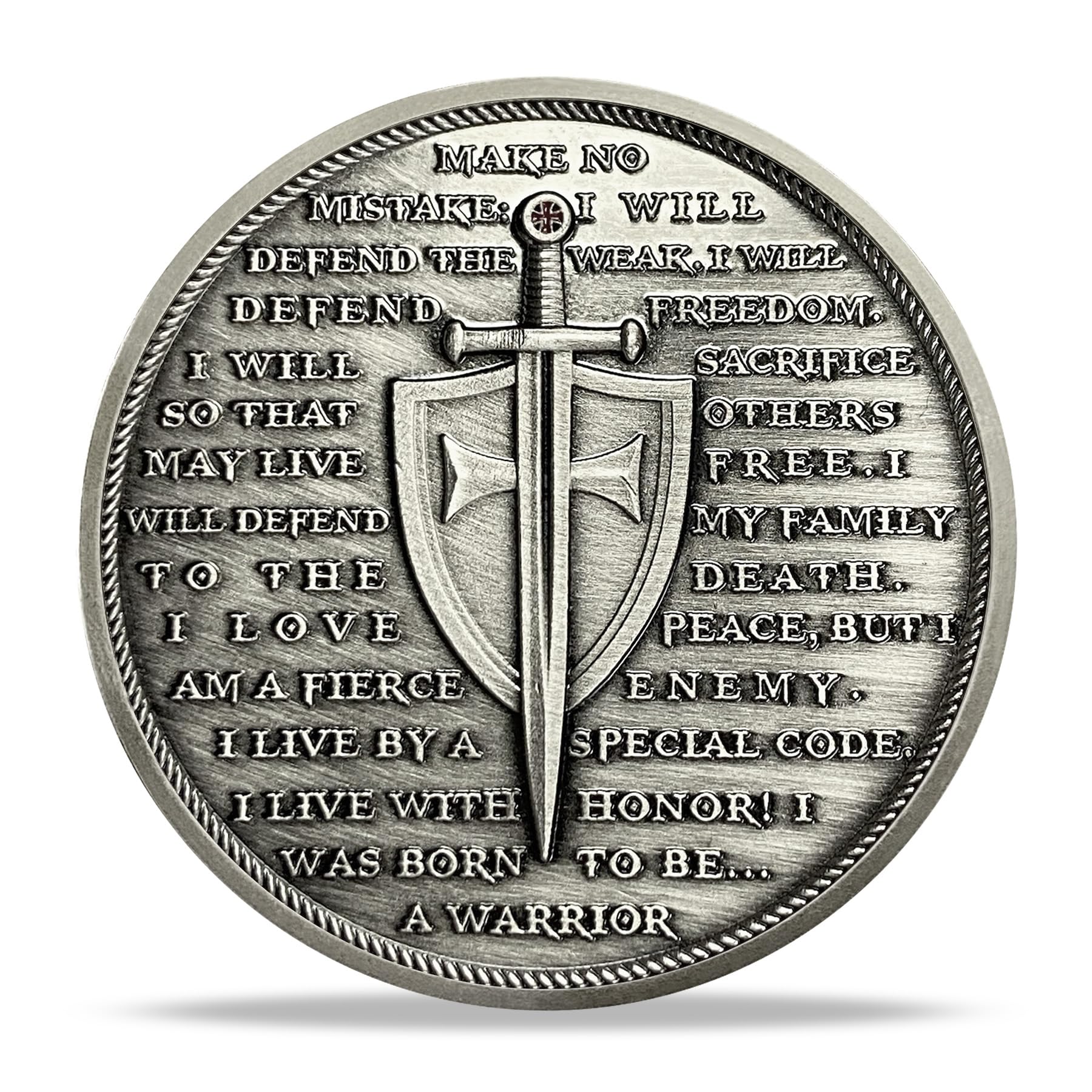 Knights Templar Warrior Standing Knight Challenge Coin mysite
