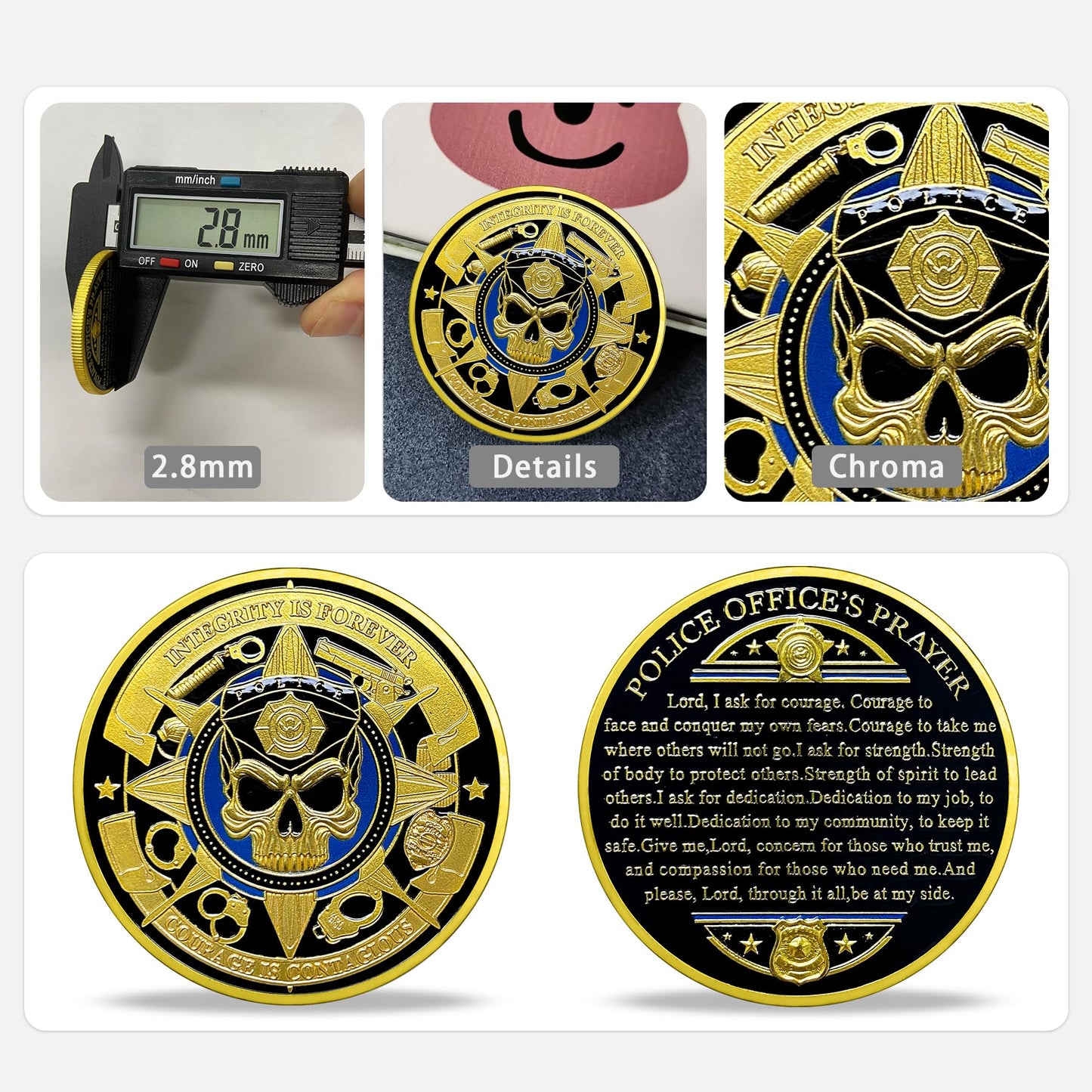 Patriotic Police Law Enforcement Valor & Duty Coin mysite