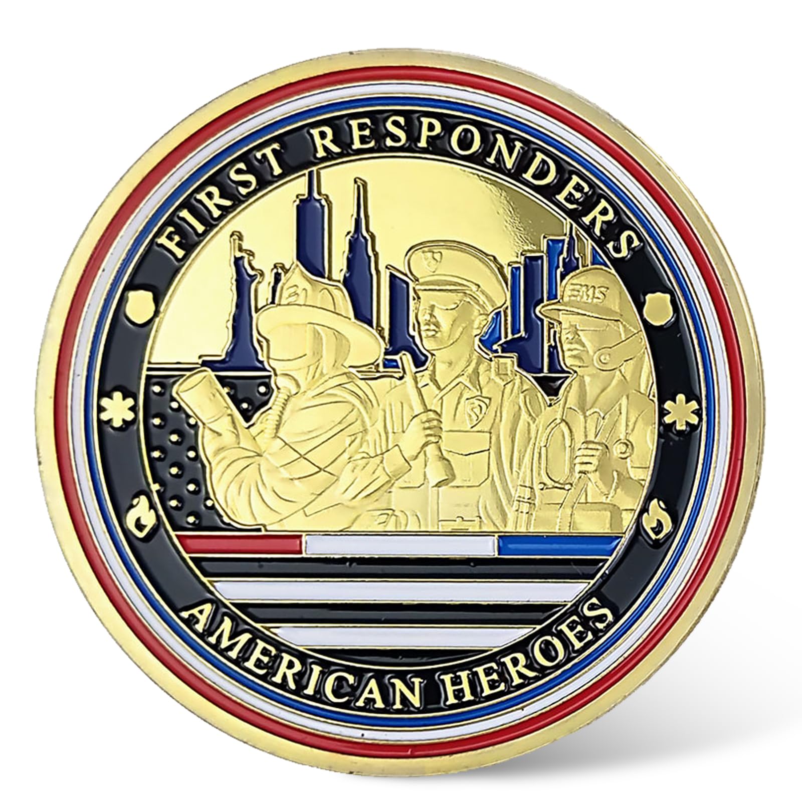 Honor American Heroes EMS Police Firefighter Coin mysite