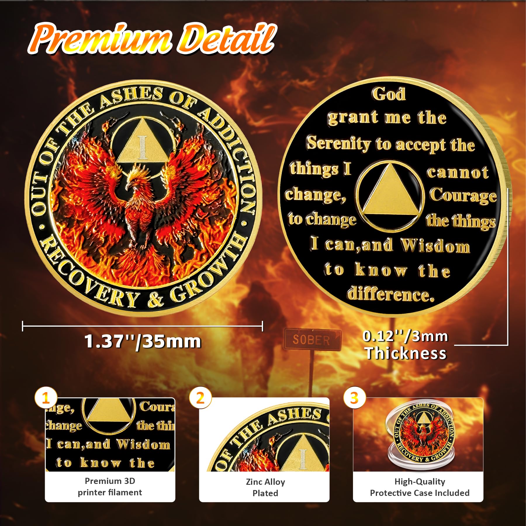 Personalized Triangle Reborn from Fire Delicate Sobriety Coin mysite