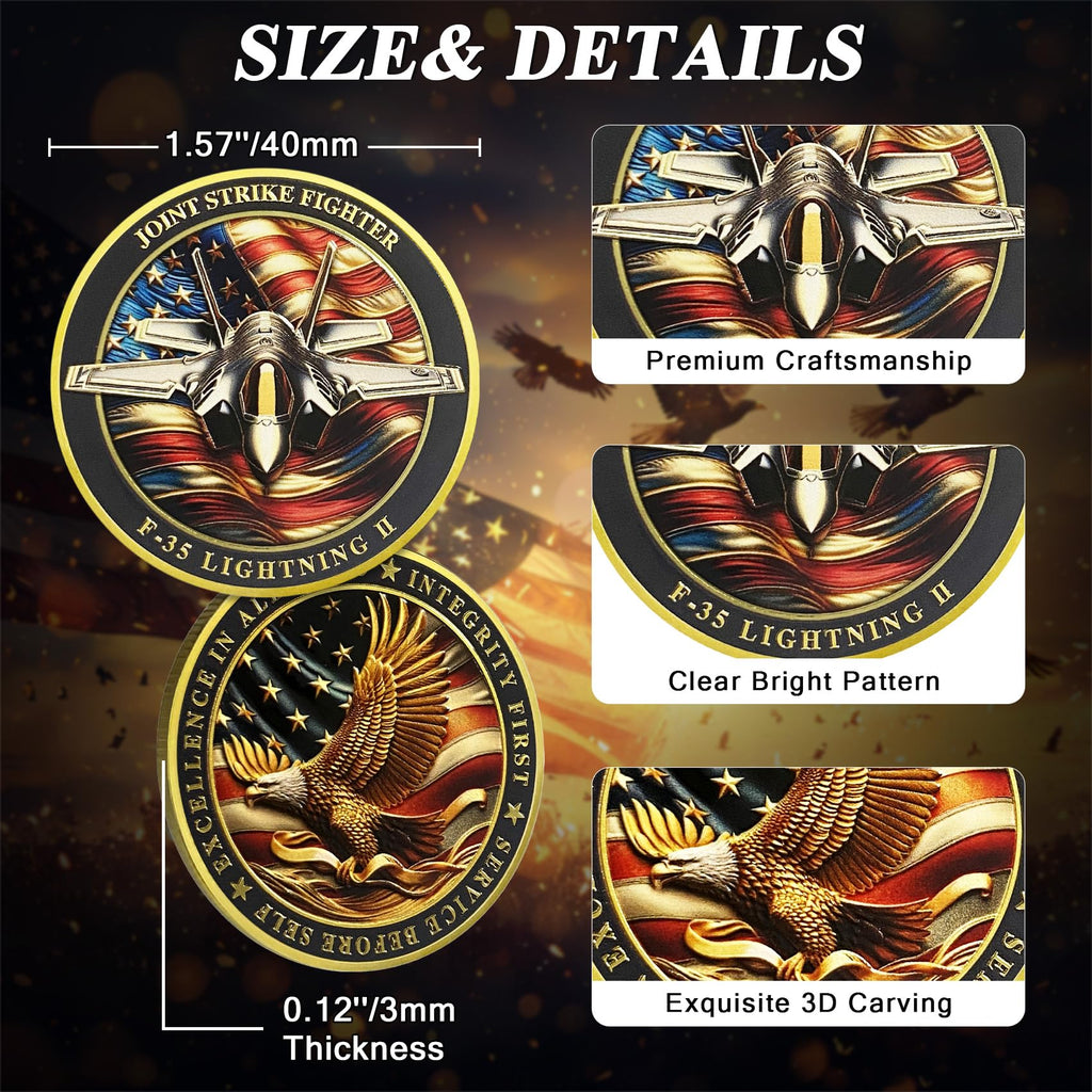United States F-35 Lightning II Fighter Jet Air Force Challenge Coin mysite