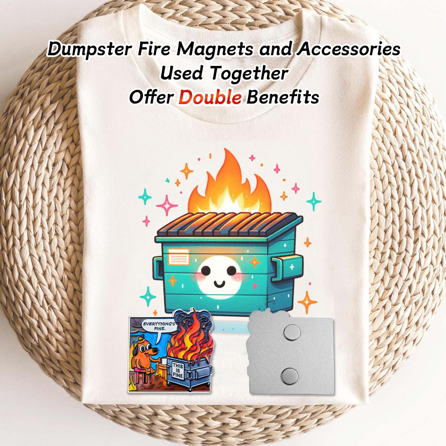 Everything's Fine  Dumpster Fire Refrigerator Magnets mysite