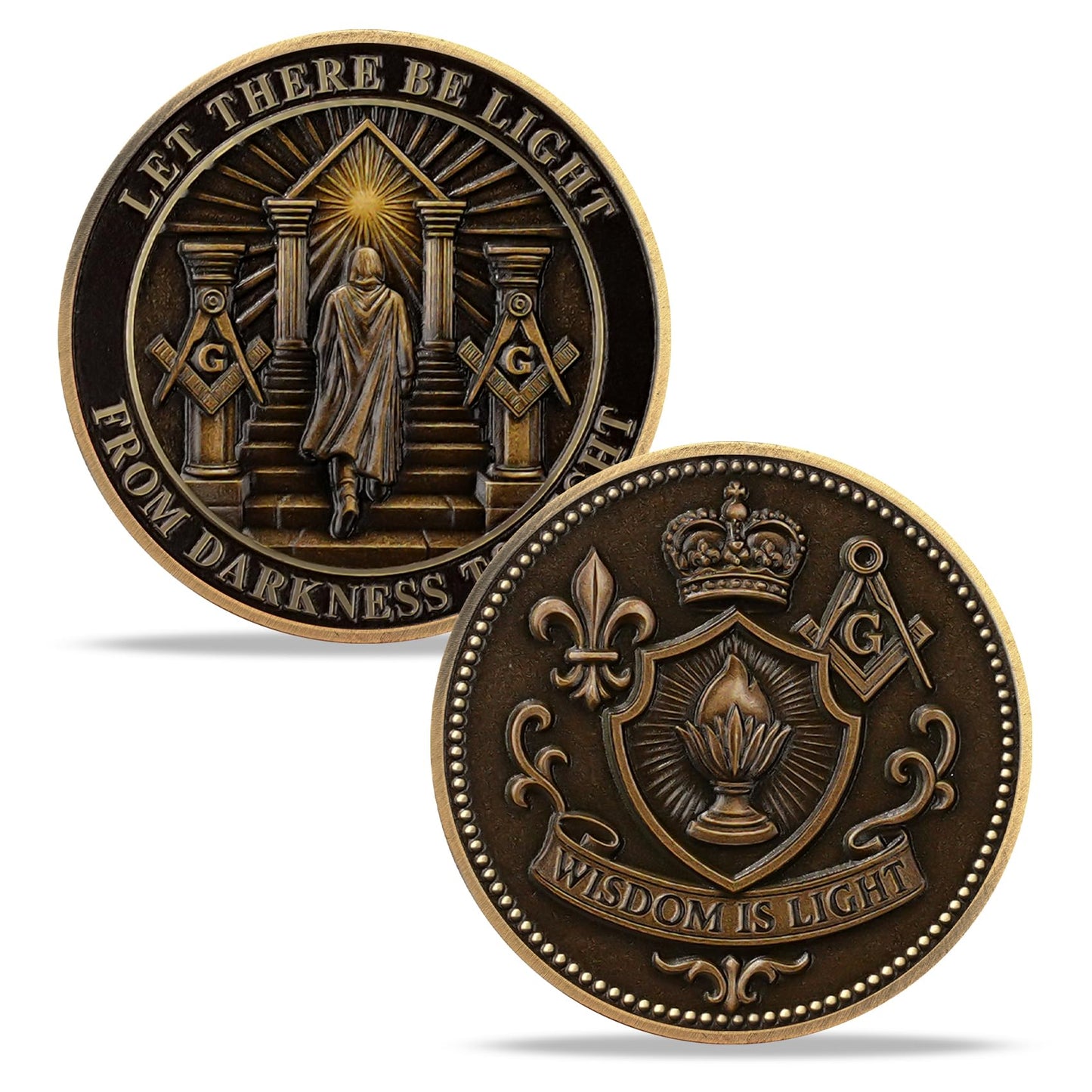 Masonic Darkness to Light Challenge Coin mysite