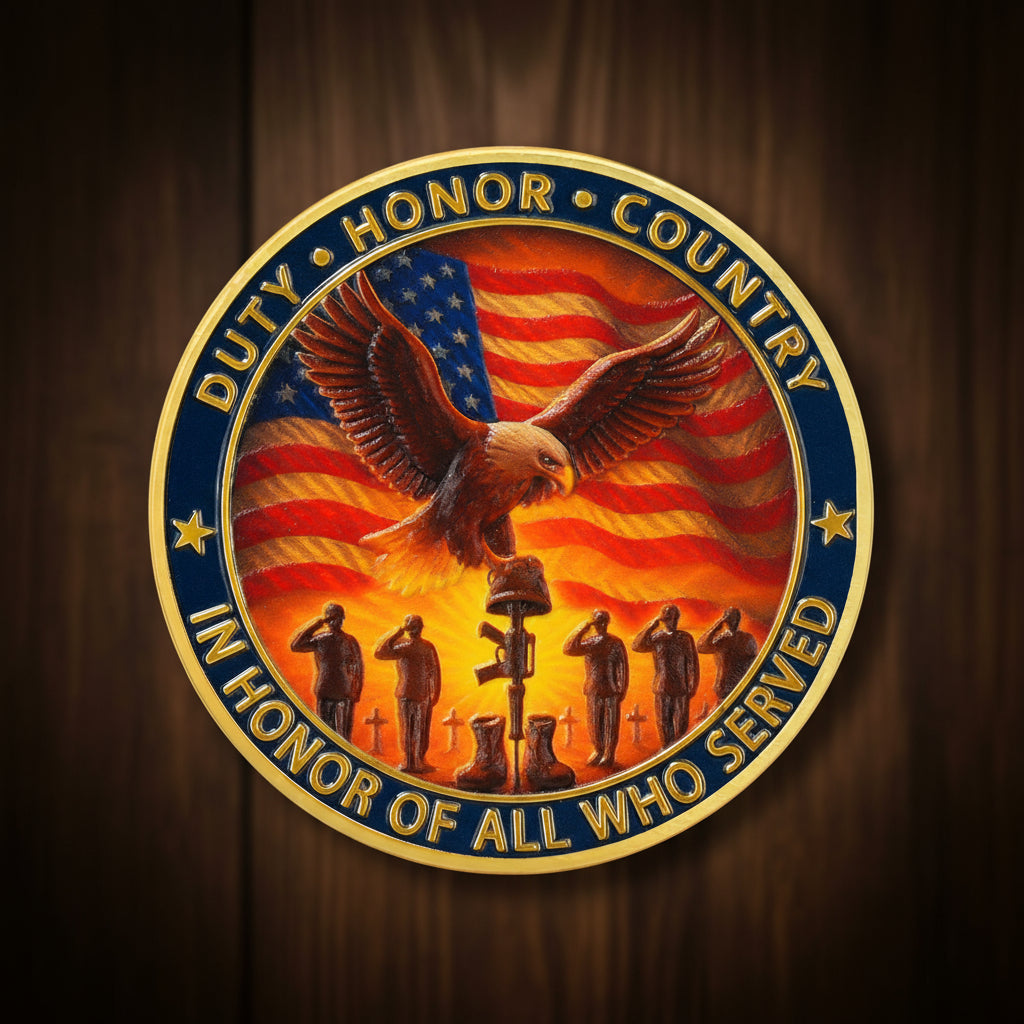 Thank You for Your Service & in Honor of All Who Served Military Veterans Challenge Coin mysite