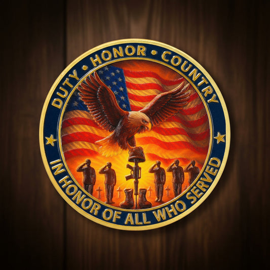 Thank You for Your Service & in Honor of All Who Served Military Veterans Challenge Coin mysite