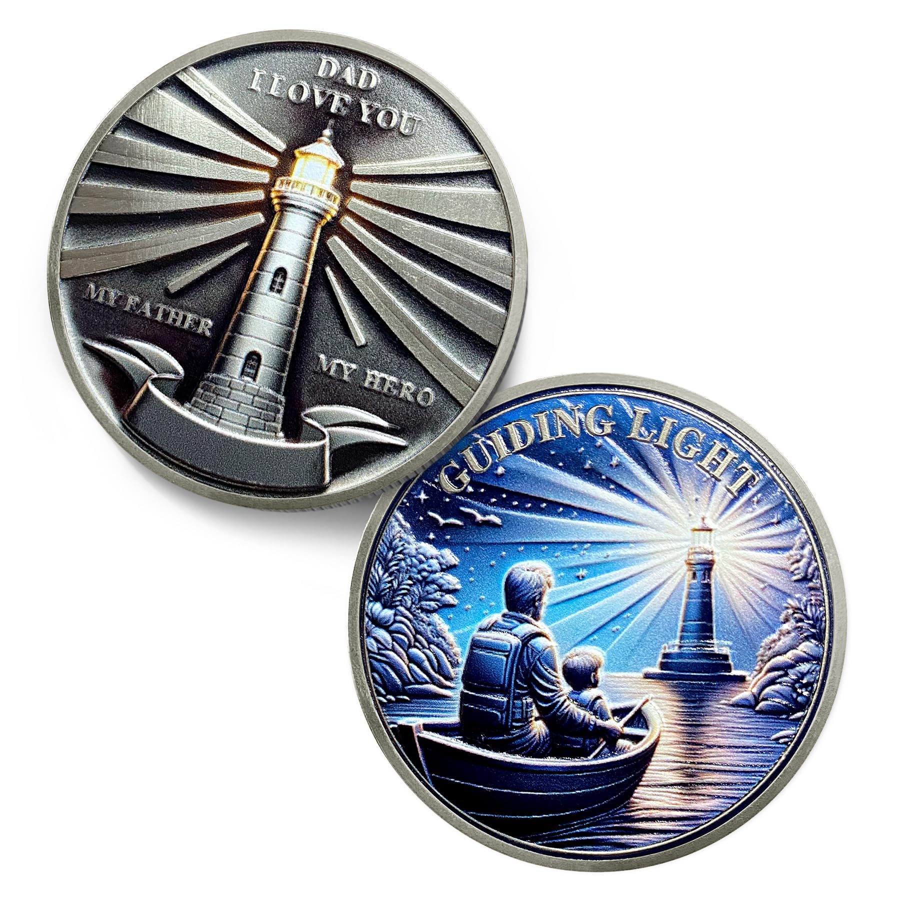 I Love You Dad Original Guiding Light Father Challenge Coin mysite
