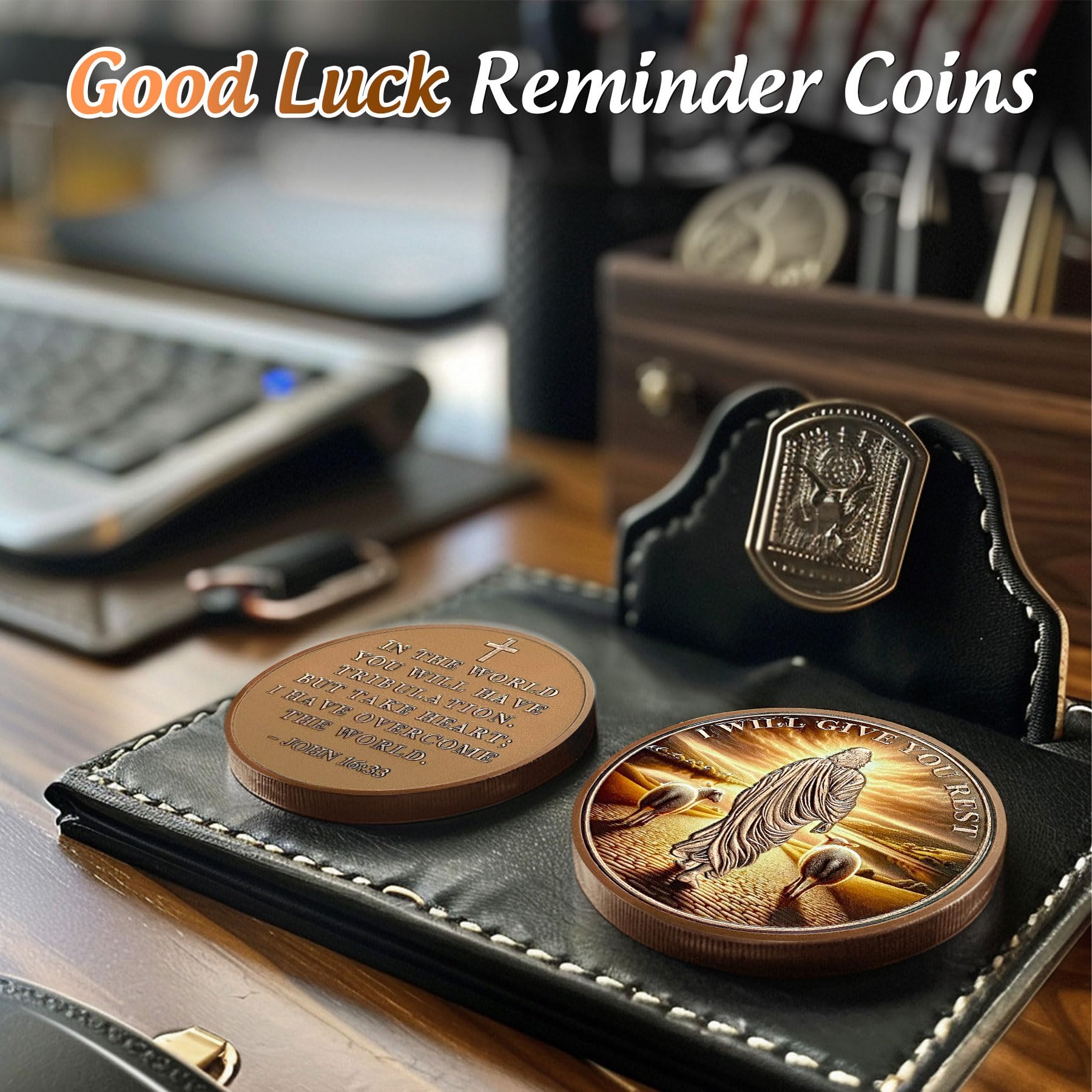 I Will Give You Rest Christian Challenge Coin mysite