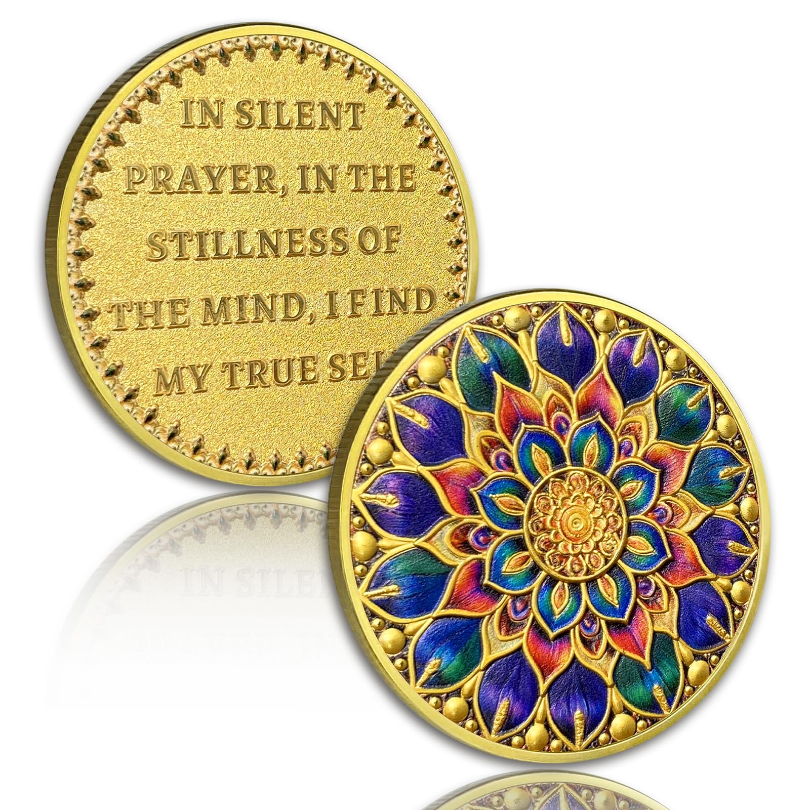 Mandala Flower Recovery Sobriety Coin mysite