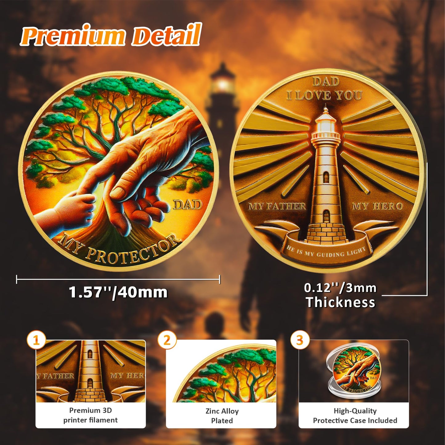 My Protector Dad Challenge Coin mysite