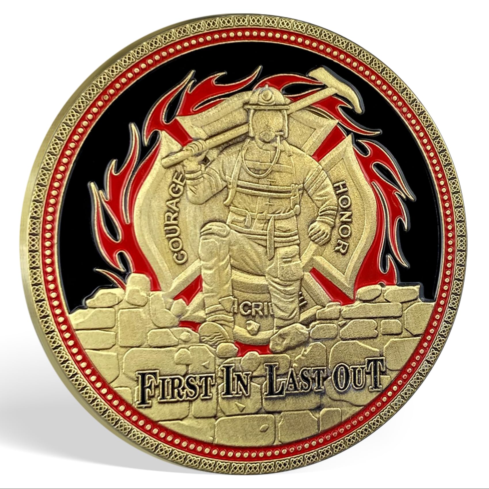 First Responder Hero Fireman Rescue Prayer Coin mysite