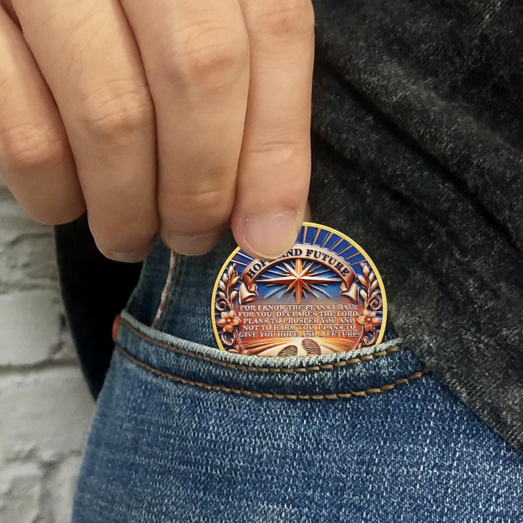 Inspring Jeremiah 29:11 Verse Hope & Future Christian Challenge Coin mysite