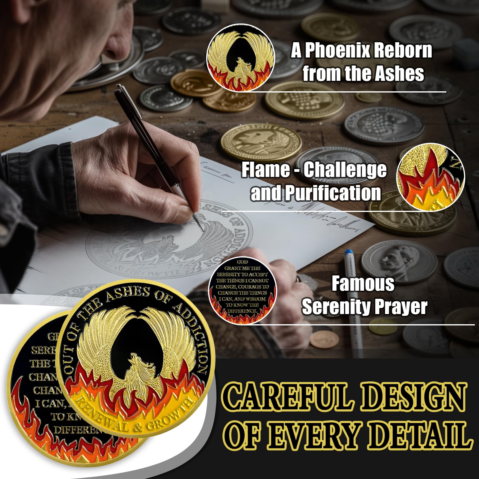 Rebirth from the Ashes Phoenix Sobriety Coin mysite