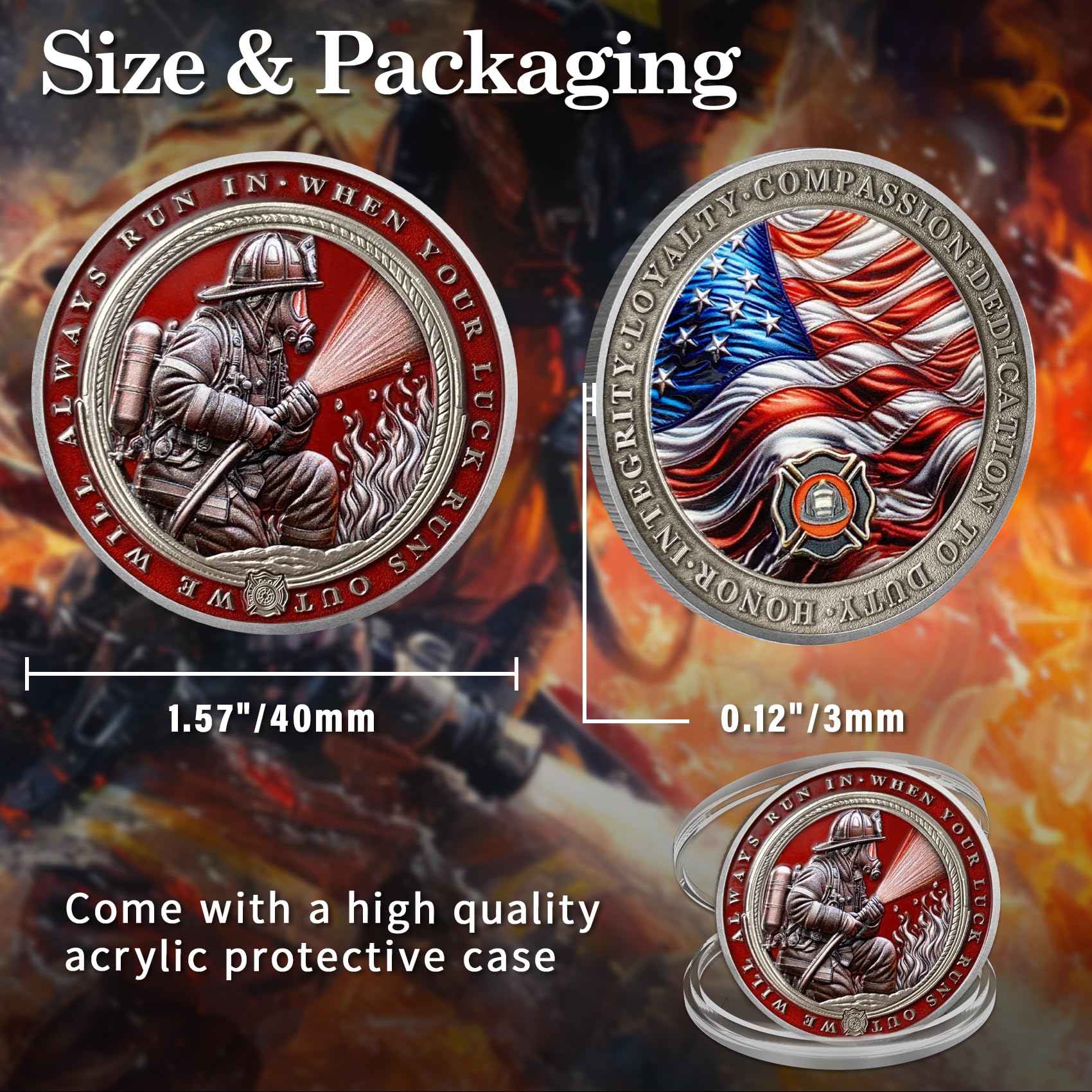 Firefighter Run Towards The Fire Rescue Challenge Coin mysite