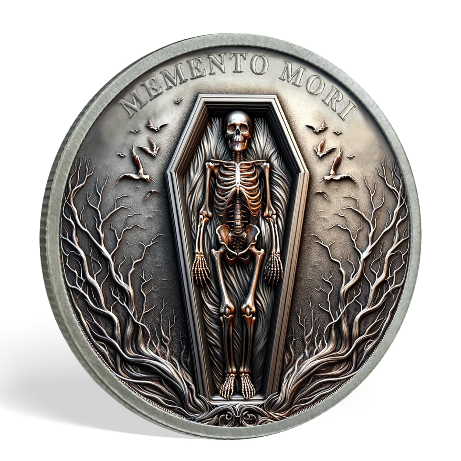 You Only Live Once Momento Mori Skull Coin mysite