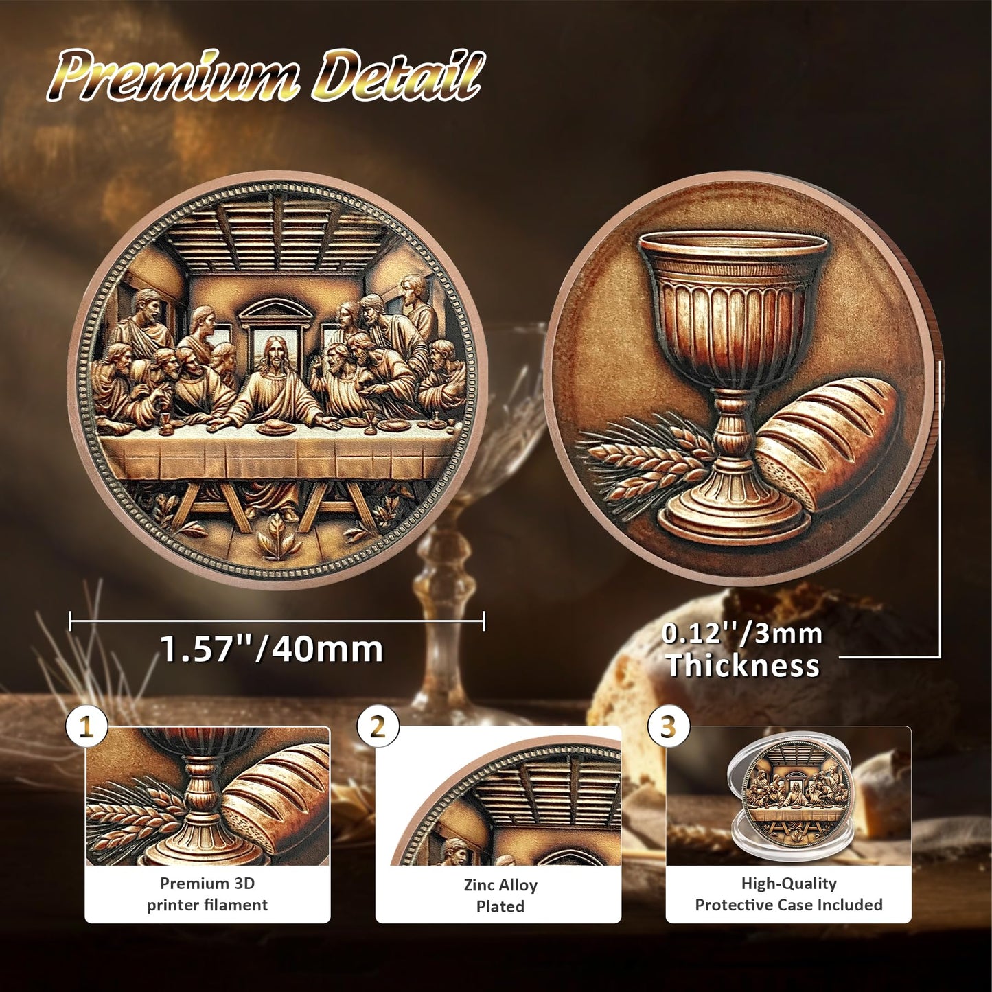 The Last Supper Christian Challenge Coin mysite