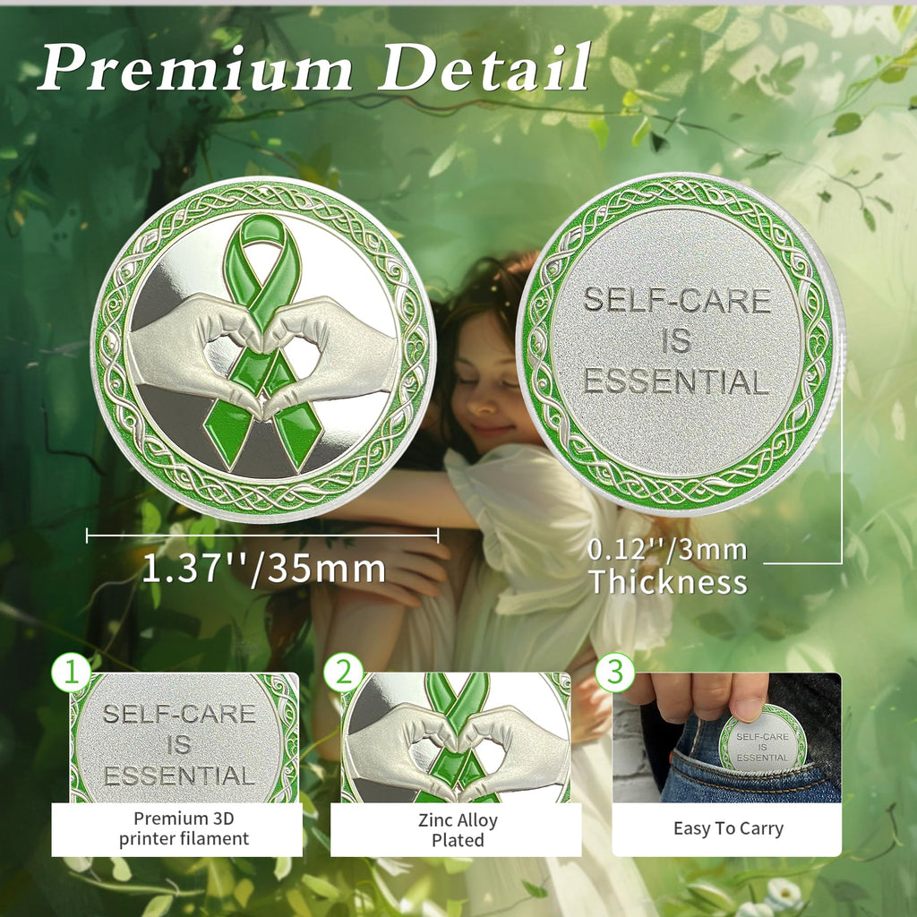 Original Green Ribbon Love Mental Health Awareness Coin mysite