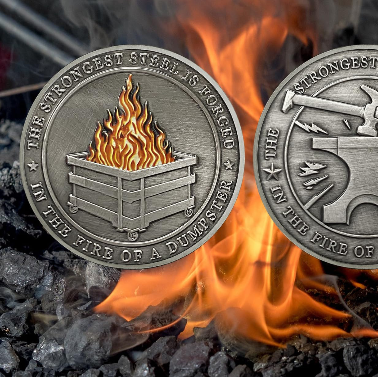 Hilarious Medallion for Staff Dumpster Fire Coin mysite