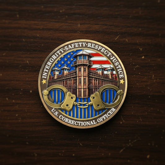 U.S. Correctional Officer Honor Correctional Officers Gray Prison Police Challenge Coins mysite