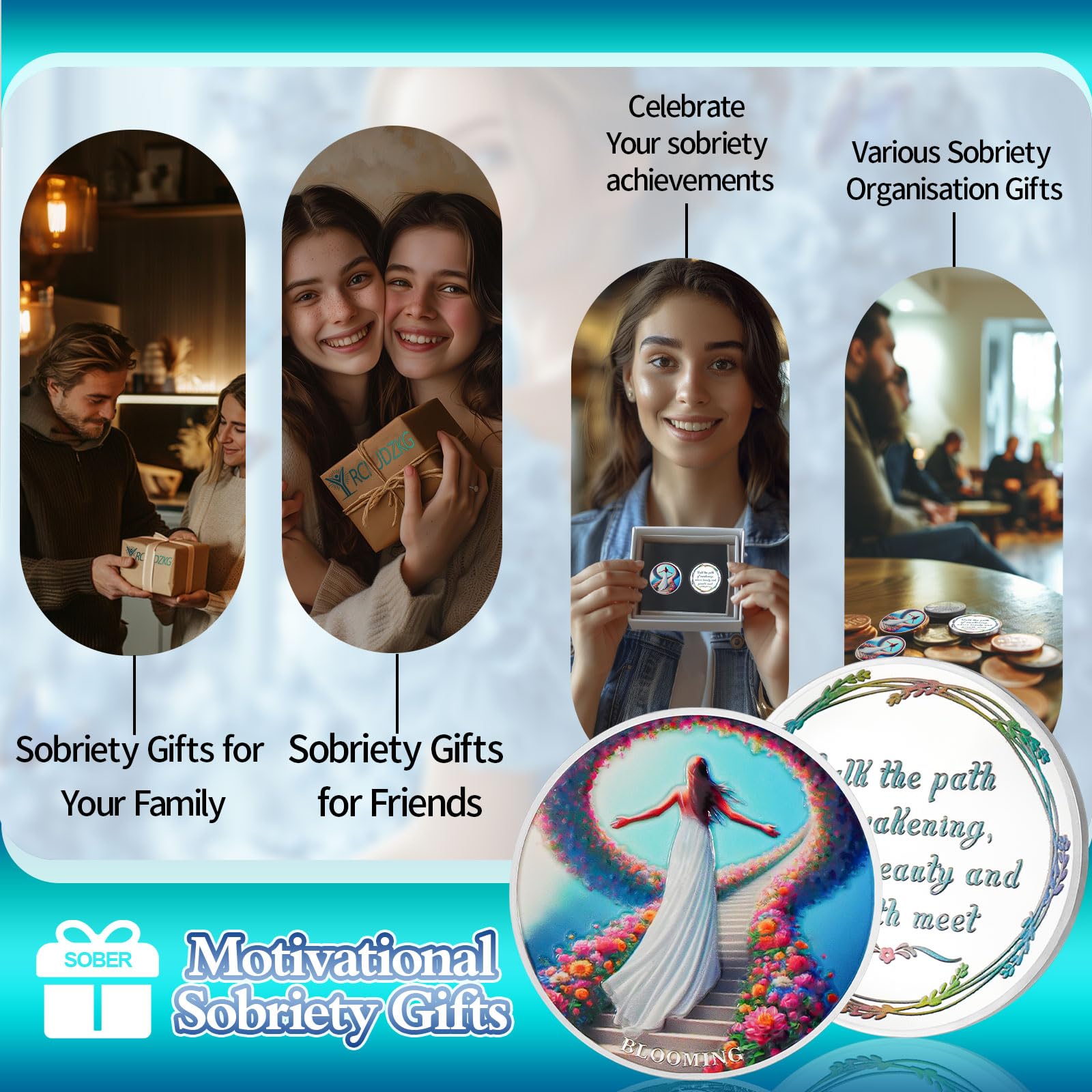 Flowers All The Way Sobriety Coin mysite