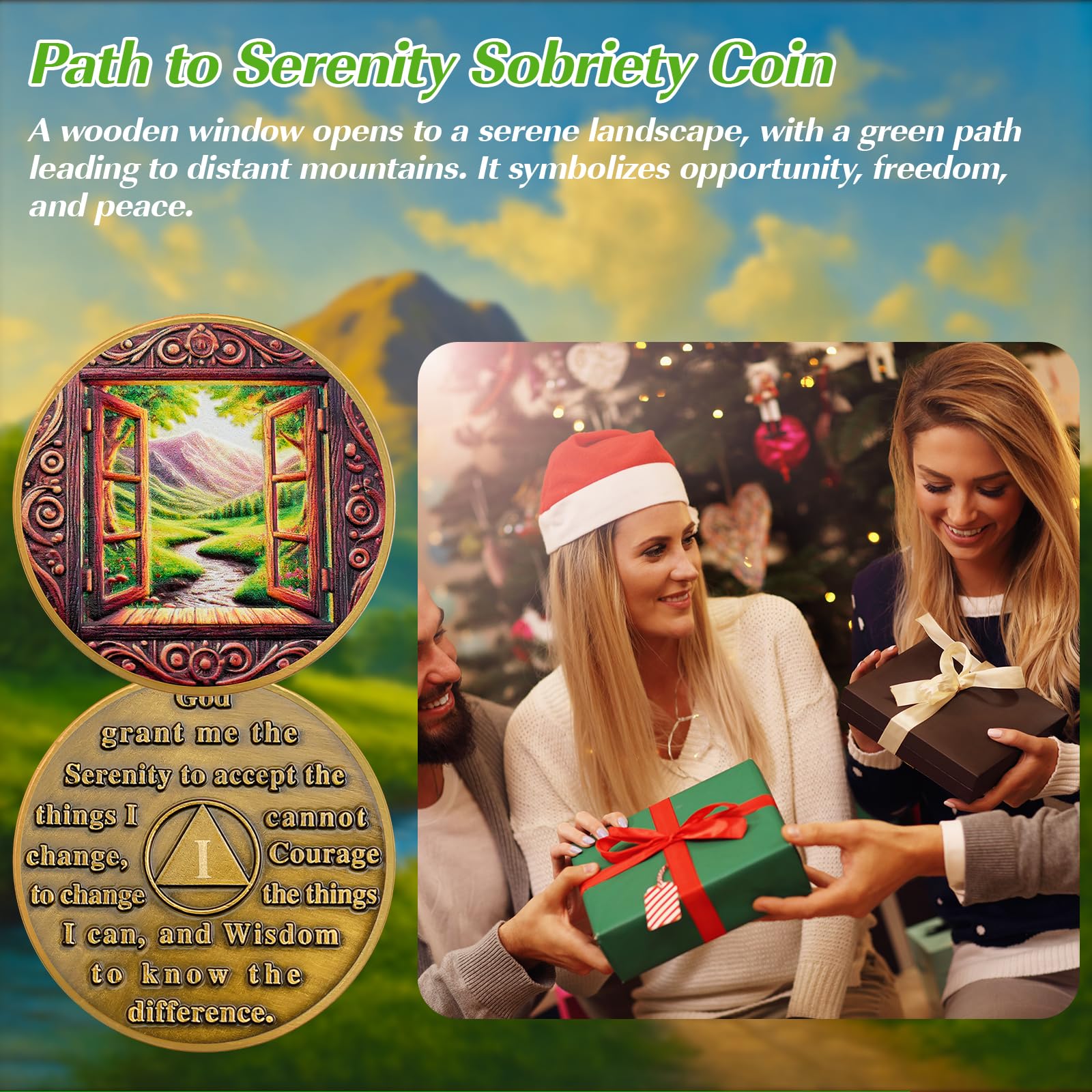 Personalized Window of Clarity Sobriety Coin mysite
