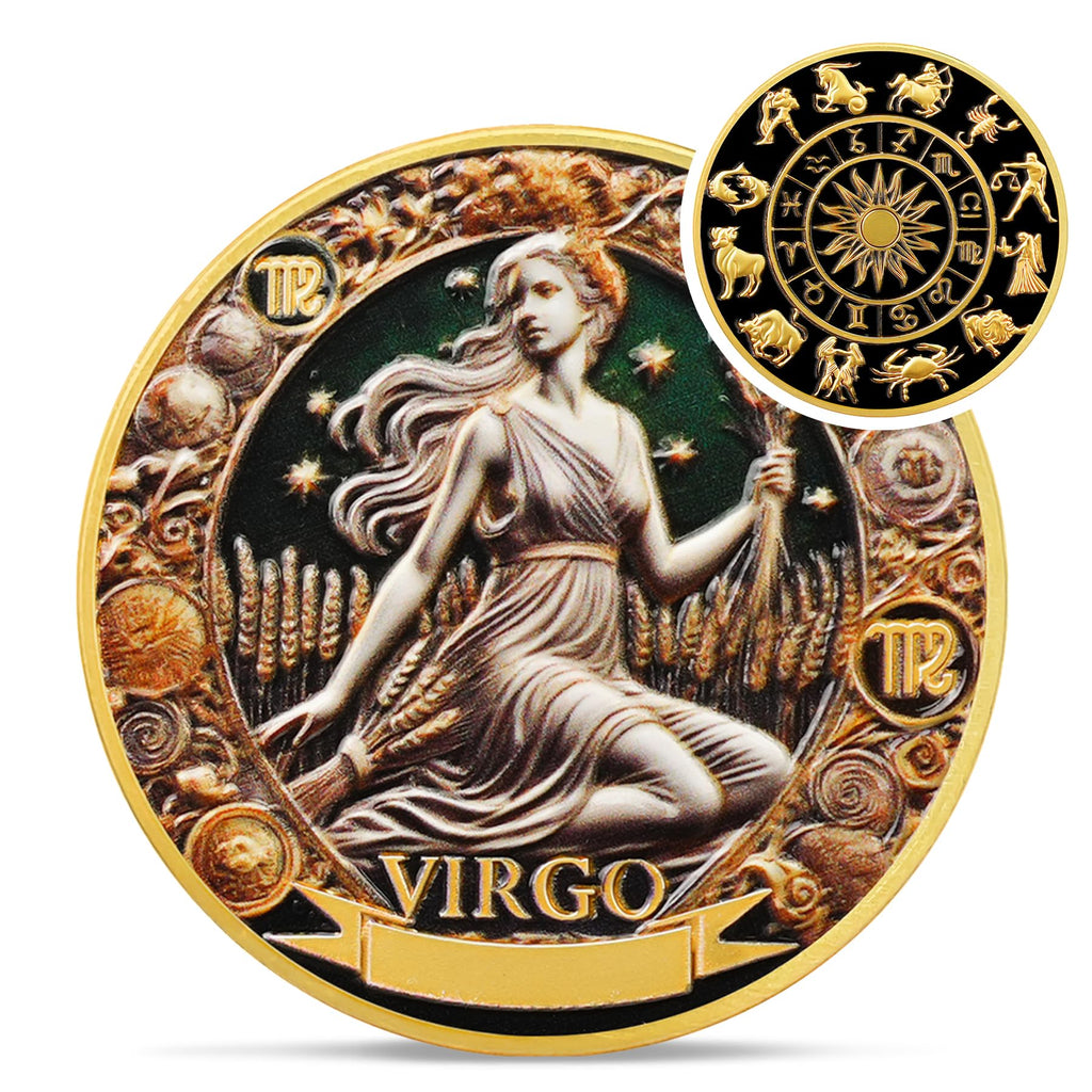 Virgo 12 Zodiac Challenge Coin mysite