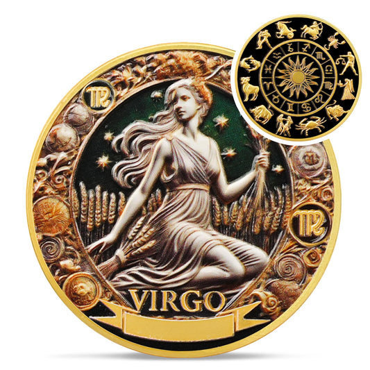 Virgo 12 Zodiac Challenge Coin mysite