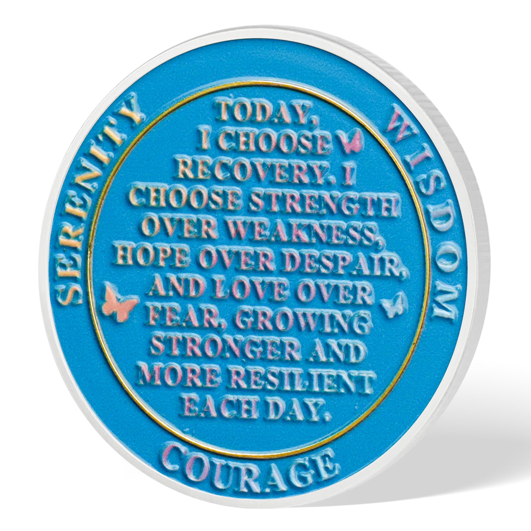 Starry Night Road Path to Renewal Sobriety Coin mysite