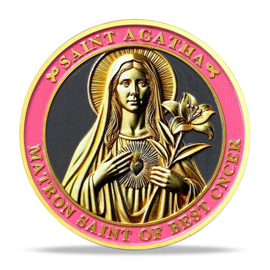 Saint Agatha Breast Cancer Protection Coin mysite