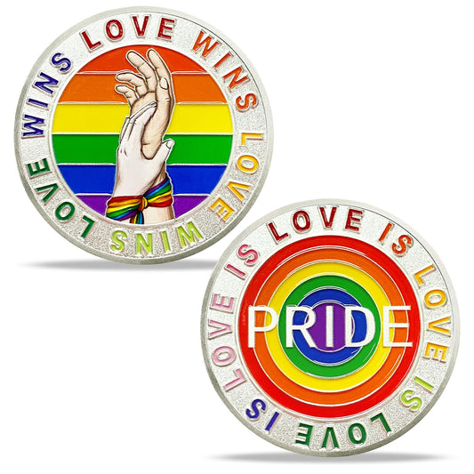 Rainbow Pride Challenge Coin Love is Love LGBT Gifts mysite