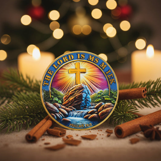 The Lord is My Rock Christian Challenge Coin mysite