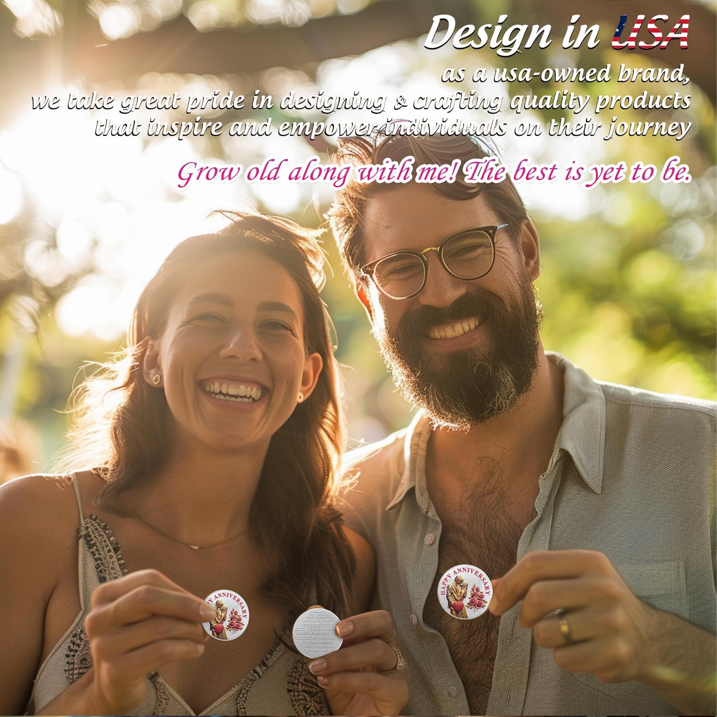 Unique Rose Happy Anniversary Coin mysite