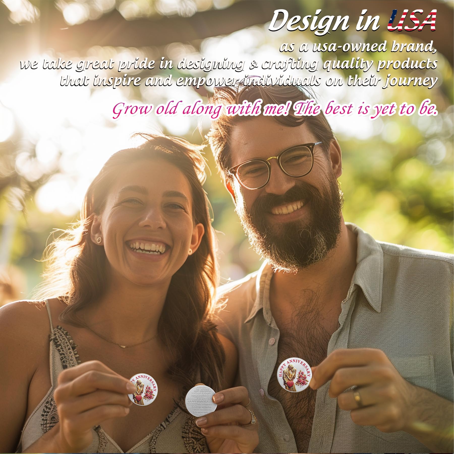 Unique Rose Happy Anniversary Coin mysite