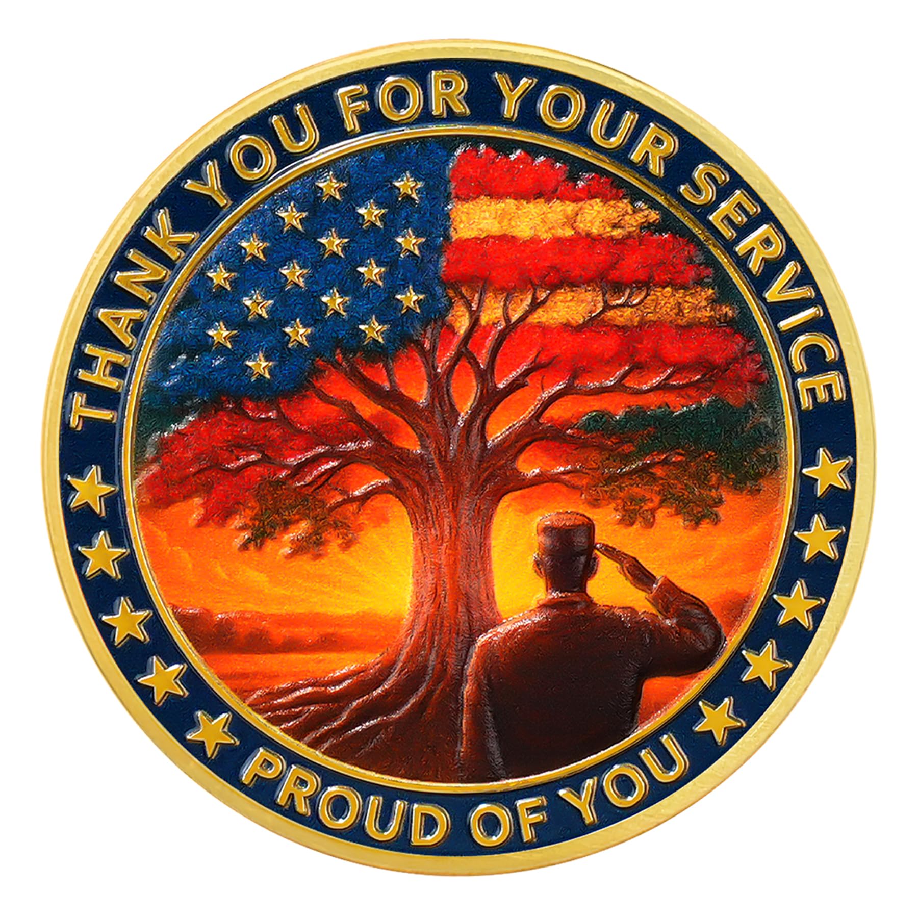 Thank You for Your Service & in Honor of All Who Served Military Veterans Challenge Coin mysite
