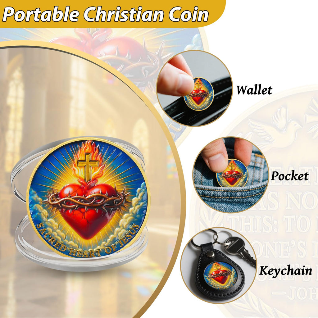 Sacred Heart of Jesus Christian Challenge Coin mysite