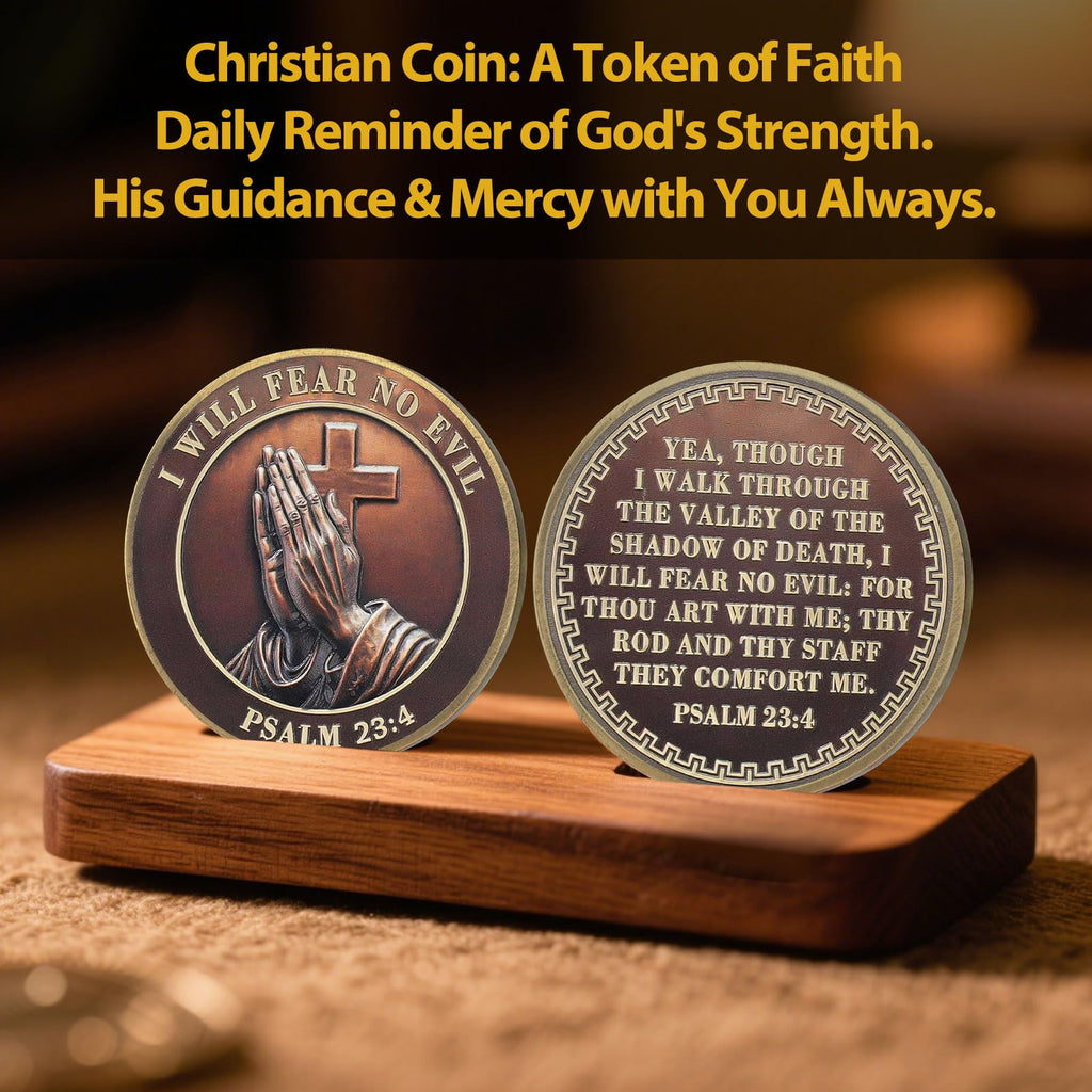 I Will Fear No Evil The Lords Prayer Christian Challenge Coin mysite