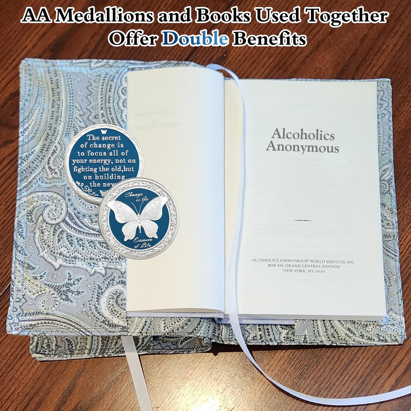 Vintage Reborn Butterfly Sobriety Coin mysite