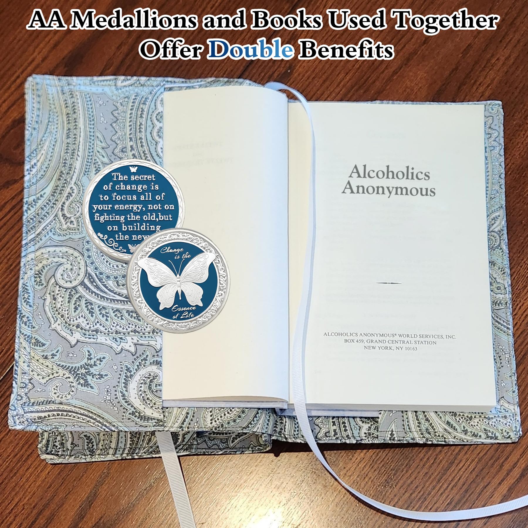 Vintage Reborn Butterfly Sobriety Coin mysite