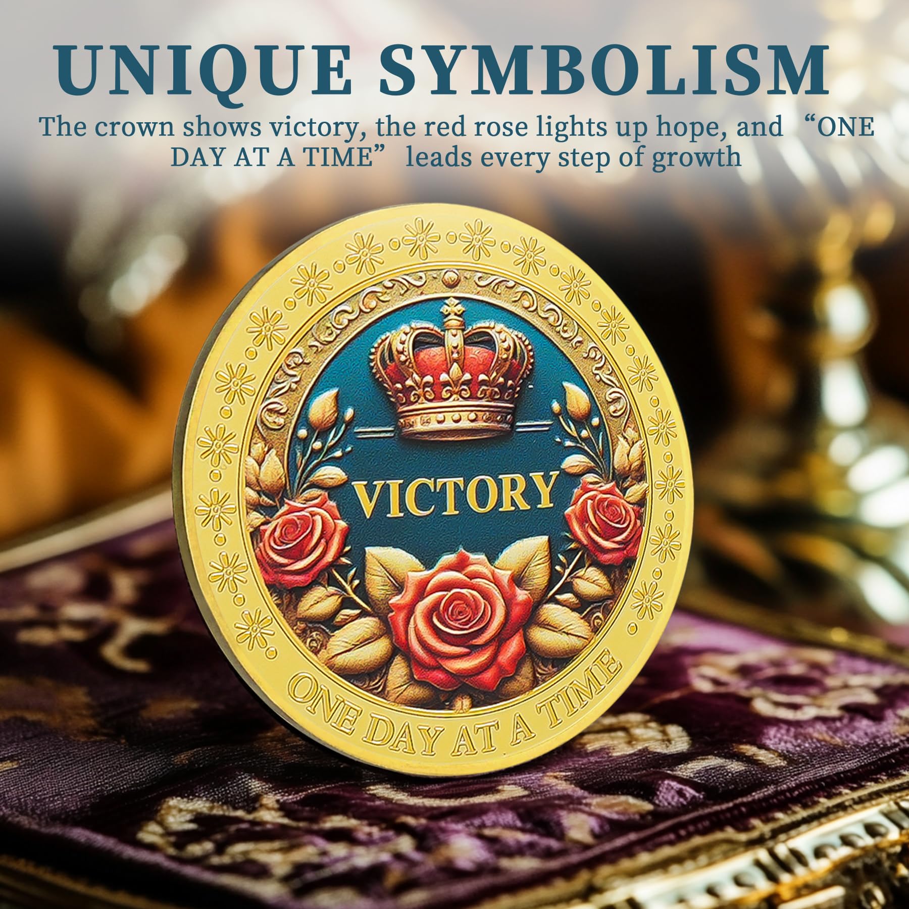 One Day at a Time Affirmation Sobriety Coin mysite