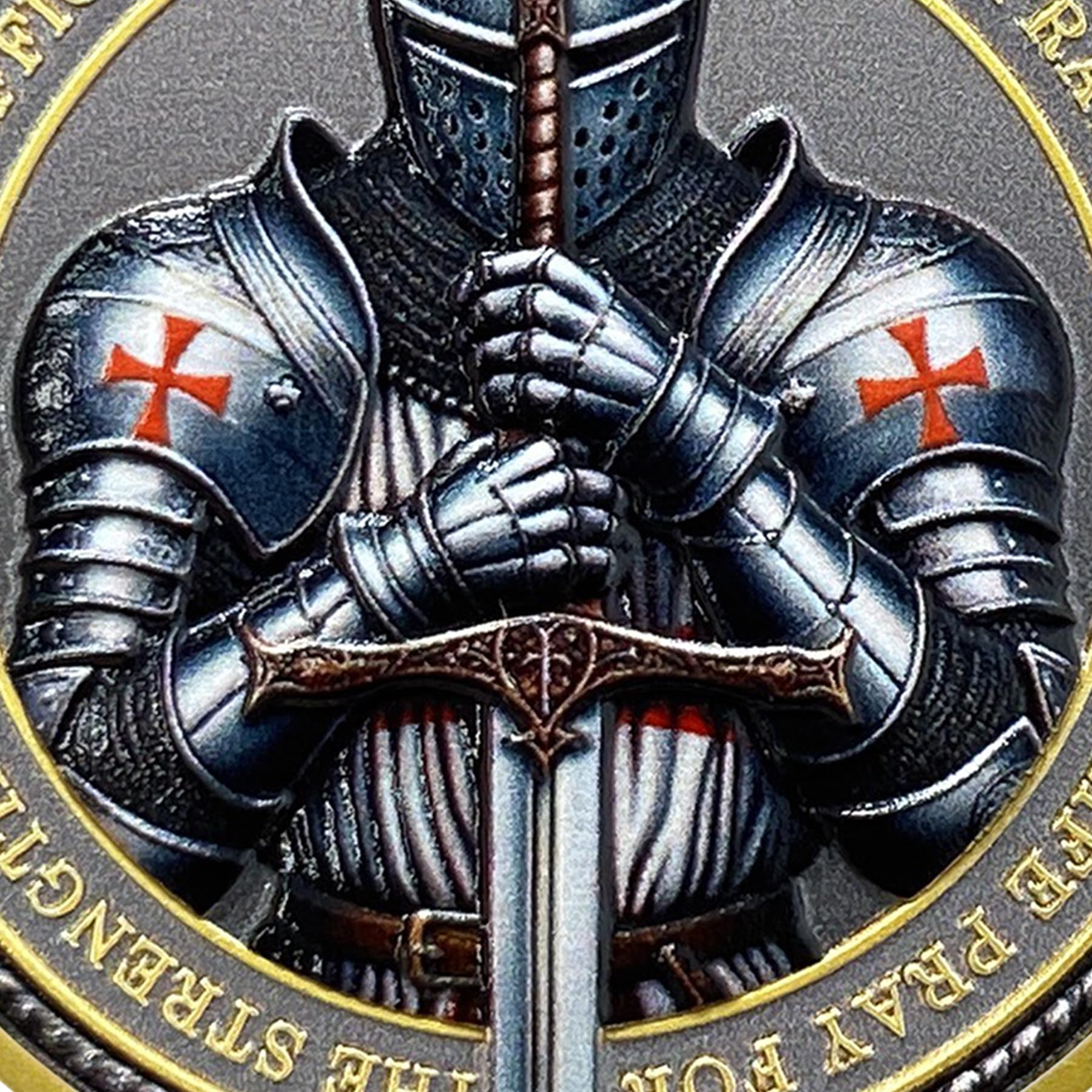 Steel Helm Knight Cross Challenge Coin mysite