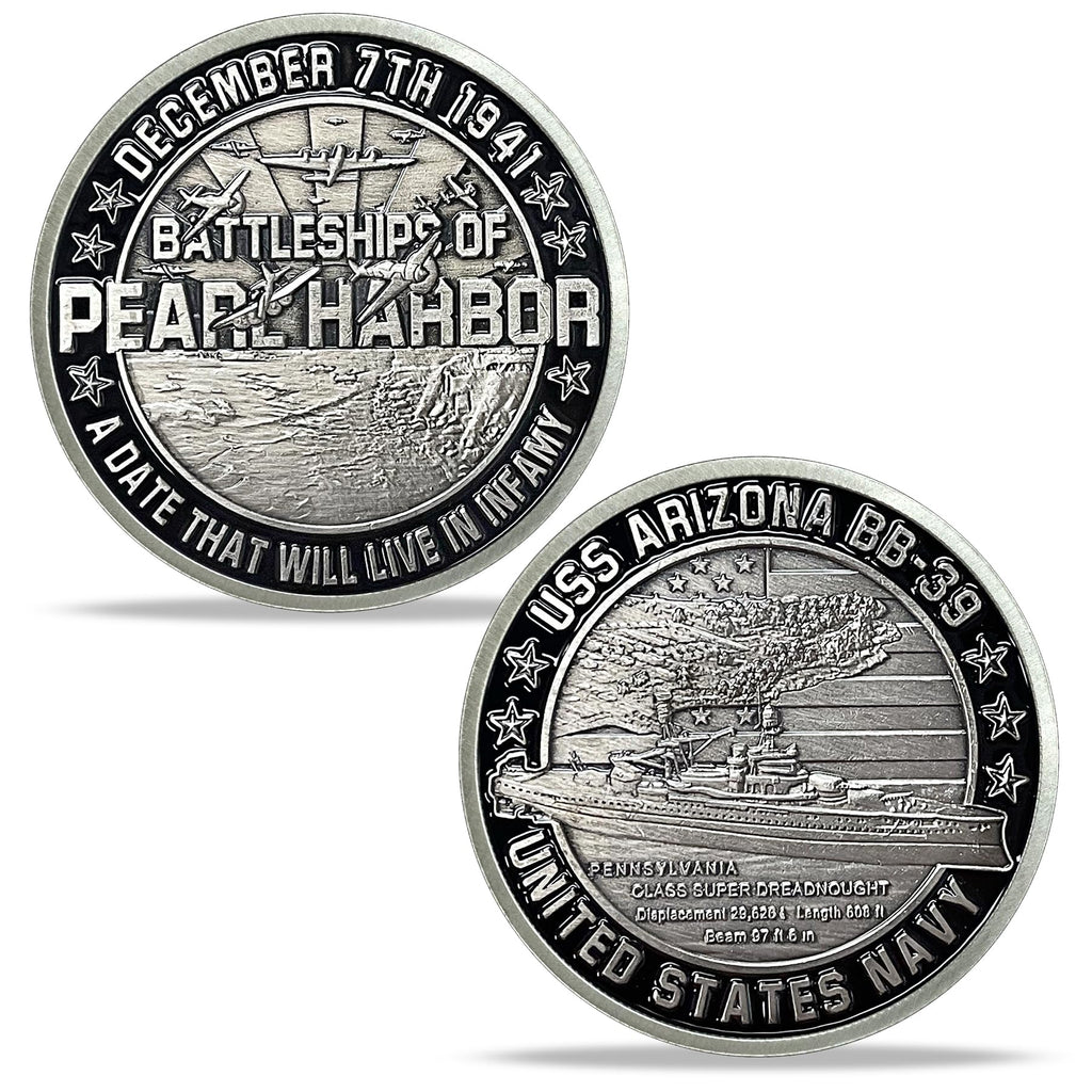 AtSKnSK USS Arizona Remember Pearl Harbor Challenge Coin Memorial Coin mysite