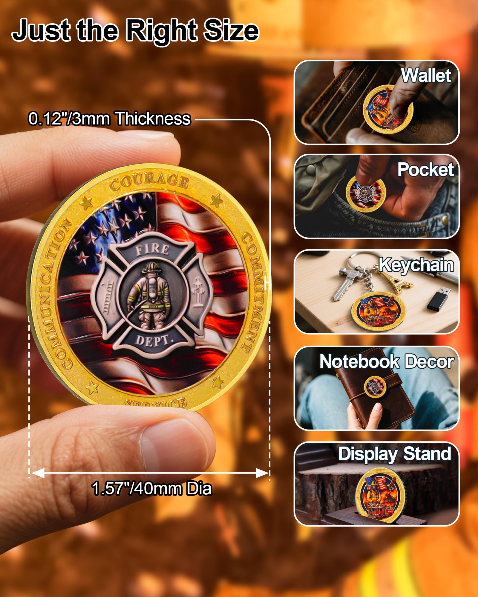 Firefighter Courage Commitment Challenge Coin mysite