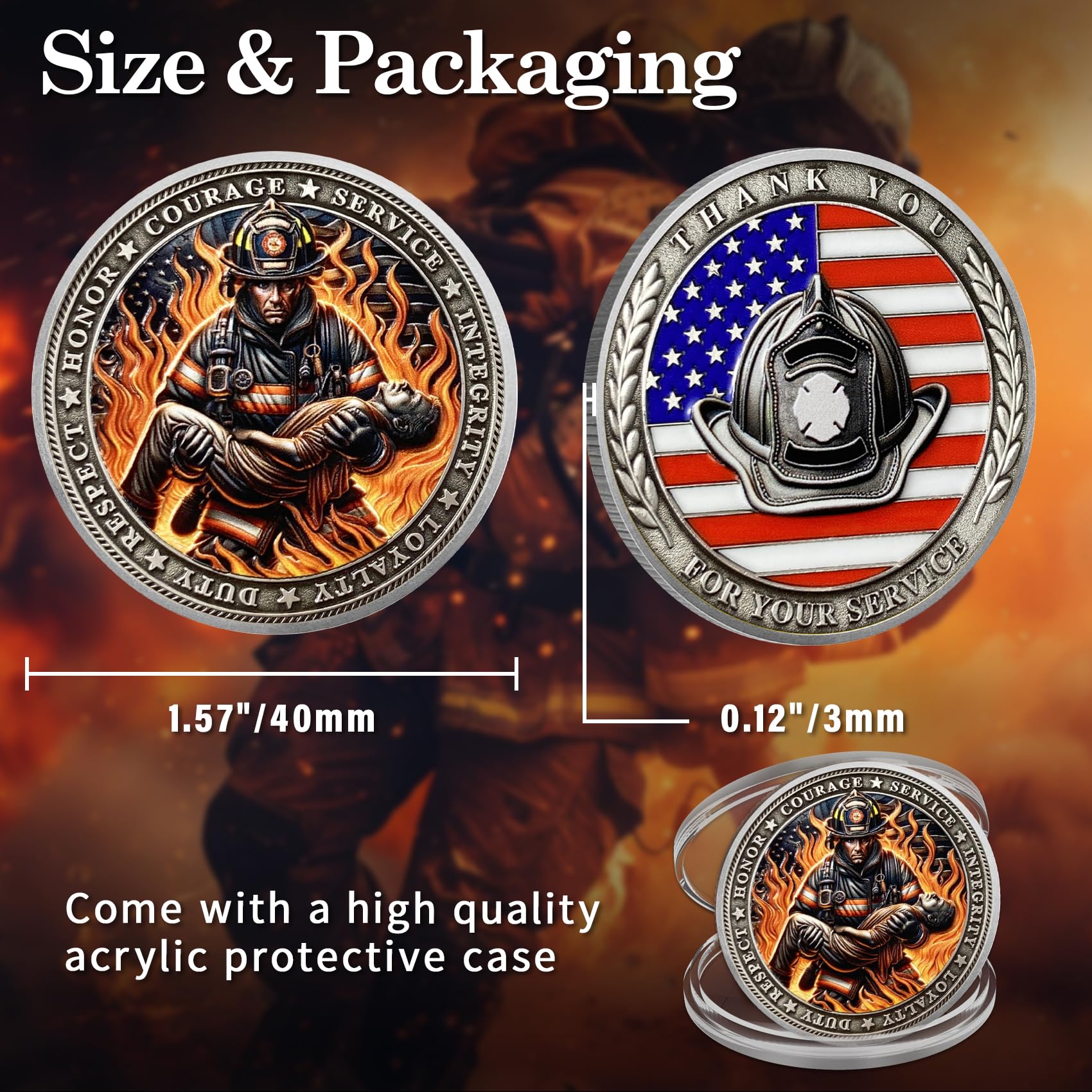 Honor Fire Department Rescue Praye Challenge Coin mysite