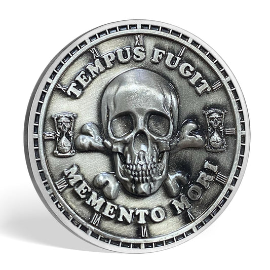 Memento Mori Memento Vivere Coin 3D Skull Challenge Coins mysite