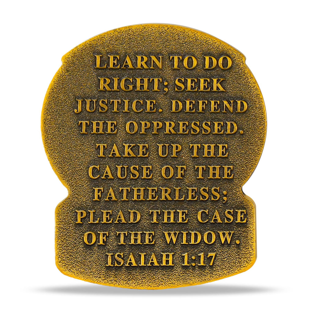 US Police Challenge Coin Scales of Justice-Isaiah 1:17 Bible Verse mysite