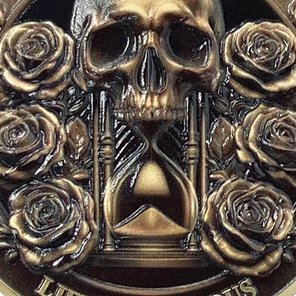 Inspirational Stoicism Memento Skull Challenge Coins mysite