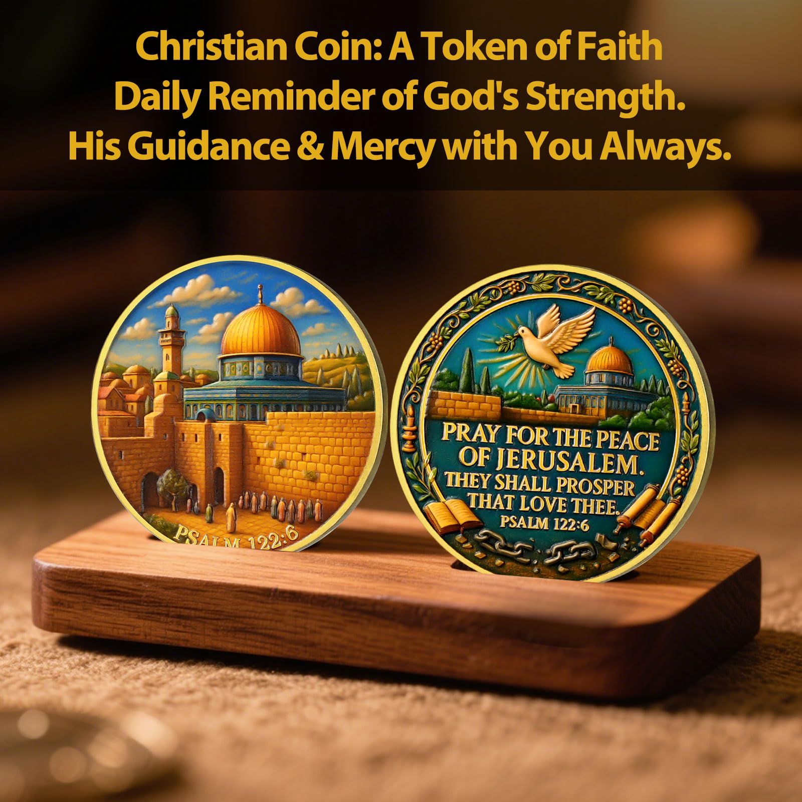Jerusalem Peace Commemorative Christian Challenge Coin mysite