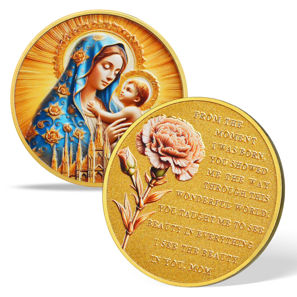 Virgin Mary and Holy Child Jesus Christian Coin mysite