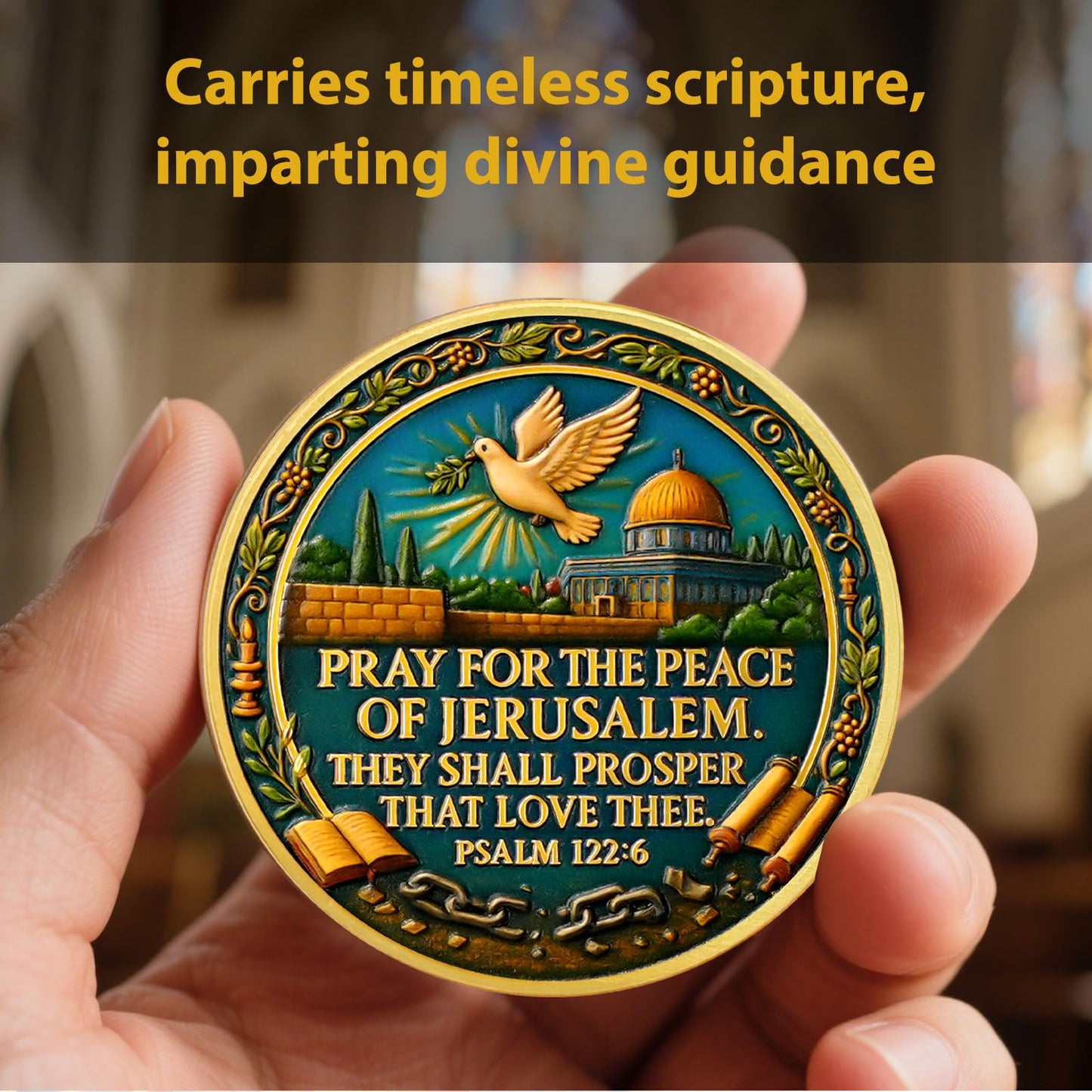 Jerusalem Peace Commemorative Christian Challenge Coin mysite