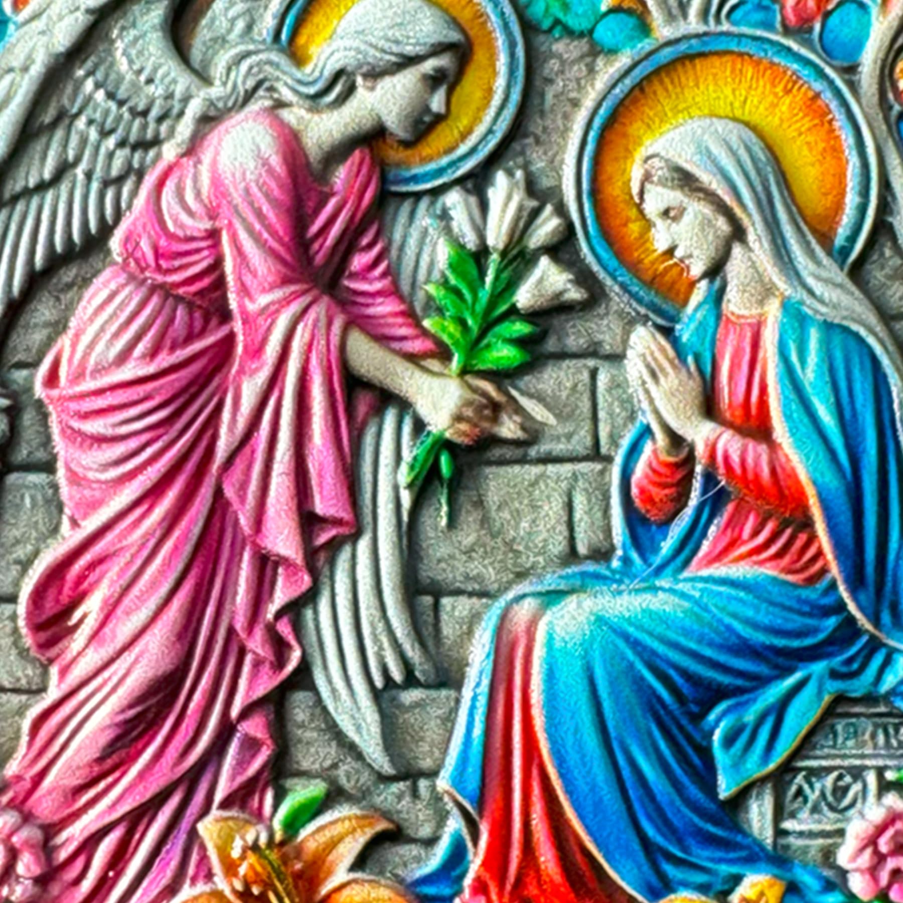 Inspirational Angel and Virgin Mary Annunciation Angel Religious Coin mysite